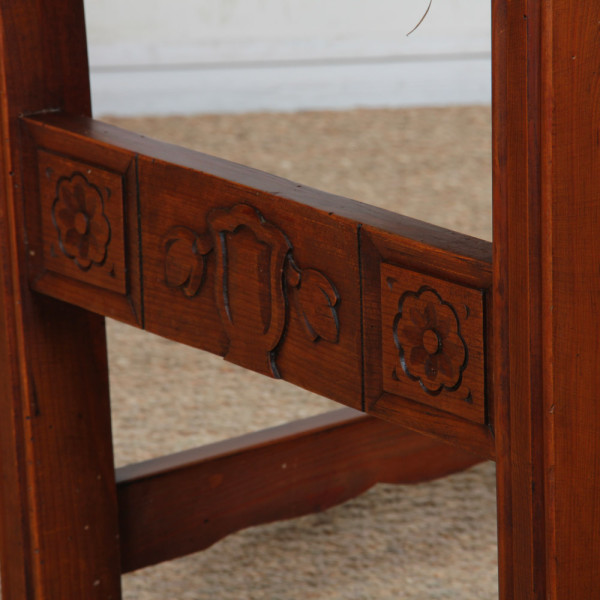 Set of 6 wooden wicker chairs, French craftsmanship, 1950 - 