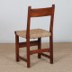 Set of 6 wooden wicker chairs, French craftsmanship, 1950 - 