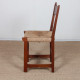 Set of 6 wooden wicker chairs, French craftsmanship, 1950 - 