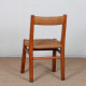 Set of 6 chairs with straw seats, made of solid elm, French craftsmanship, 1950 - 