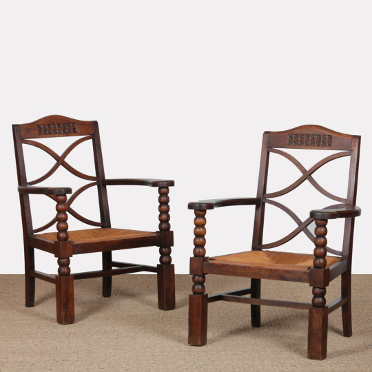 Paire de fauteuils dans le goût de Charles Dudouyt, 1950 - 