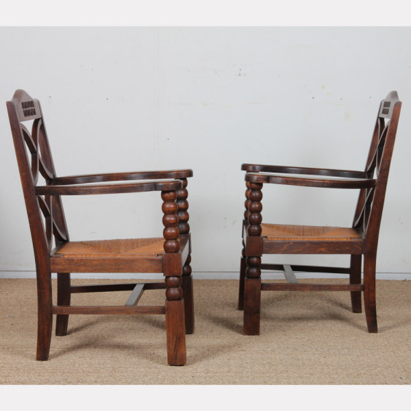 Pair of armchairs in the style of Charles Dudouyt, 1950 - 