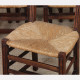 Ensemble de 6 chaises paillées en chêne, travail français, 1950 - 