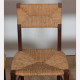 Ensemble de 6 chaises paillées en chêne, travail français, 1950 - 