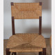 Set of 6 oak wicker chairs, French craftsmanship, 1950 - 
