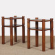Pair of bedside tables/end tables in solid elm, 1950s–60s - 