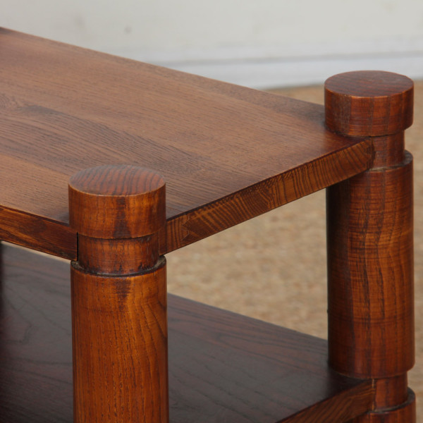 Pair of bedside tables/end tables in solid elm, 1950s–60s - 