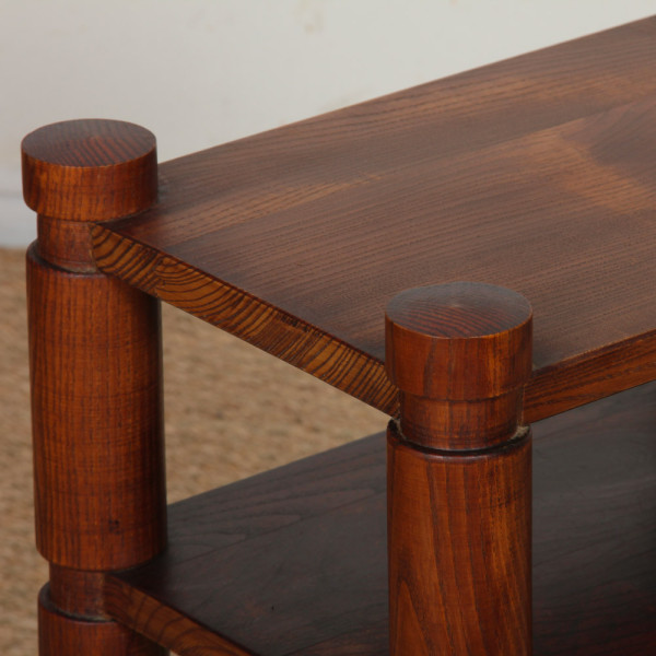 Pair of bedside tables/end tables in solid elm, 1950s–60s - 