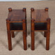 Paire de tables de chevet/bouts de canapé en orme massif, 1950-60 - 