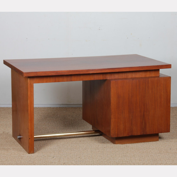 Bureau moderniste en bois, travail des années 1940 - 