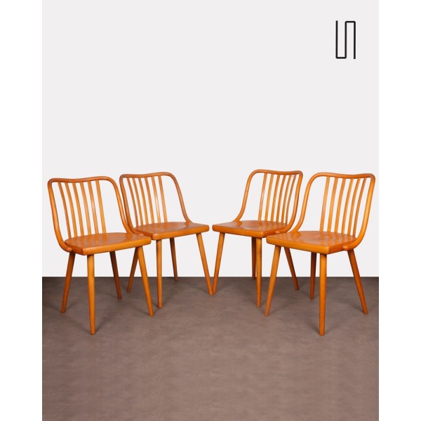 Suite de 4 chaises par Antonin Suman pour Ton, 1960 - Design d'Europe de l'Est