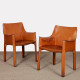 Pair of CAB 413 armchairs by Mario Bellini for Cassina, 1970s - 