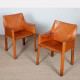 Pair of CAB 413 armchairs by Mario Bellini for Cassina, 1970s - 