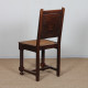 Set of 6 solid wood straw-seated chairs, French craftsmanship, 1940 - 