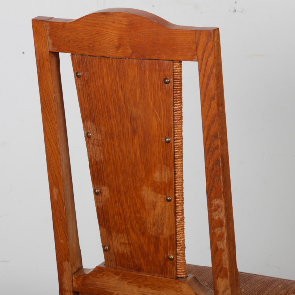 Suite de 6 chaises dans le goût de Charles Dudouyt, 1950 - 