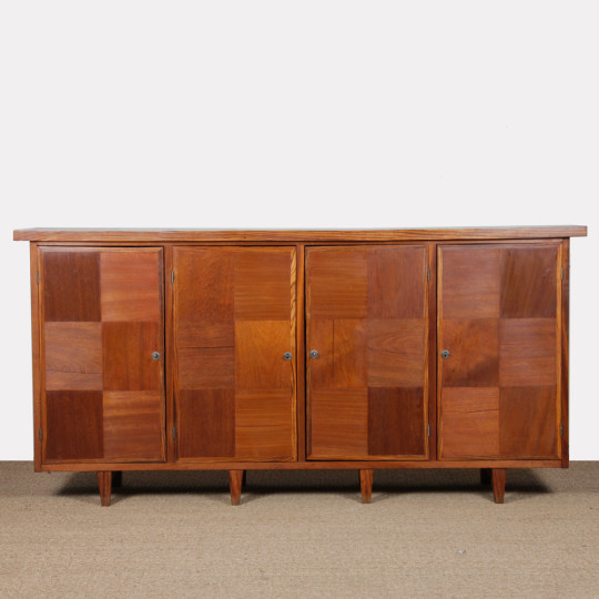 Large solid wood sideboard, a modernist piece from the 1950s - 