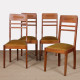 Suite de 4 chaises, travail français des années 1950 - 