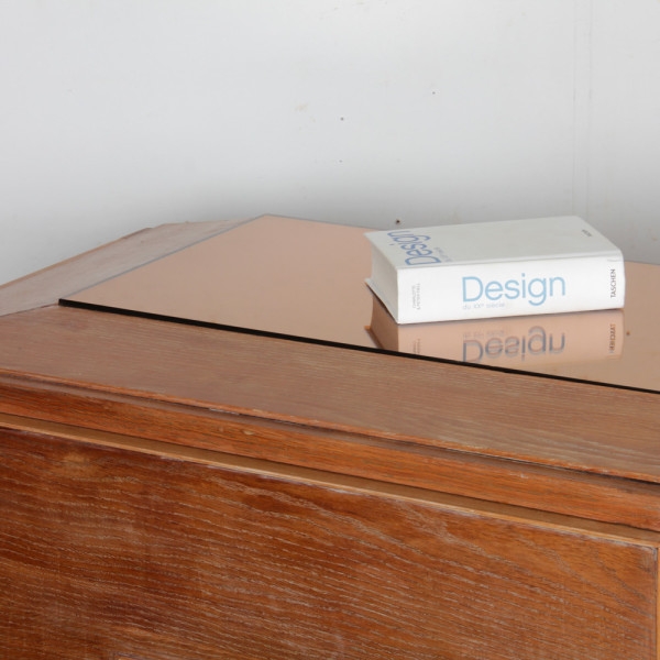 Chalk-washed oak sideboard, French craftsmanship from the 1940s - 