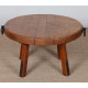 Oak coffee table in the style of Jean Touret, 1950 - 
