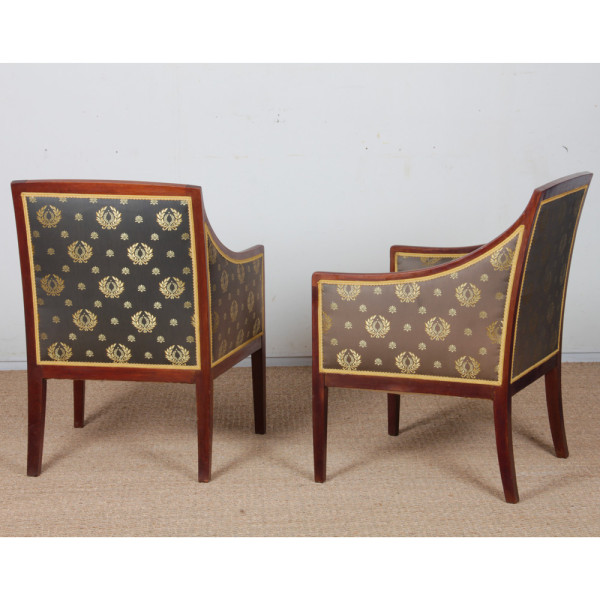 Paire de fauteuils dans le goût de Jean-Michel Frank des années 1930-1940 - 