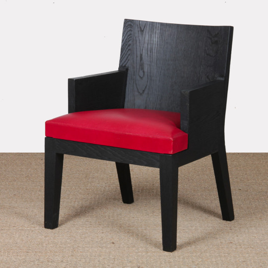 Fauteuil modèle Stall en cuir par Christian Liaigre, 1990 - 