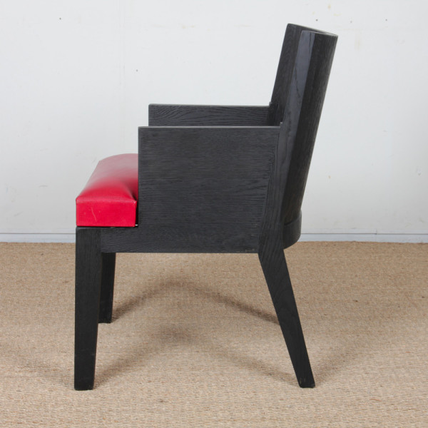 Fauteuil modèle Stall en cuir par Christian Liaigre, 1990 - 