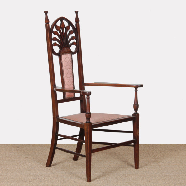 English armchair attributed to J.S. Henry, late 19th century - 