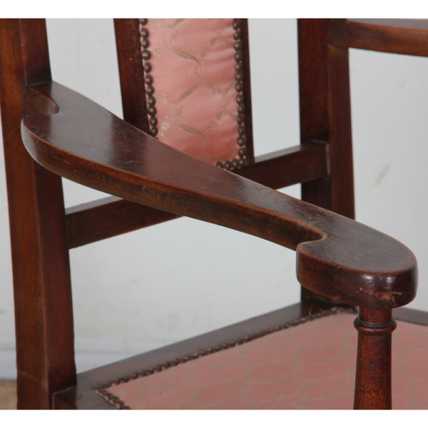 English armchair attributed to J.S. Henry, late 19th century - 