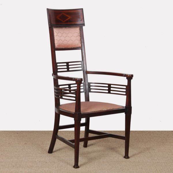English armchair by J.S. Henry, Arts and Crafts, late 19th century - 