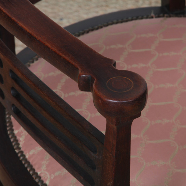 Fauteuil anglais par J.S. Henry, Arts and Craft, fin du XIXe siècle - 