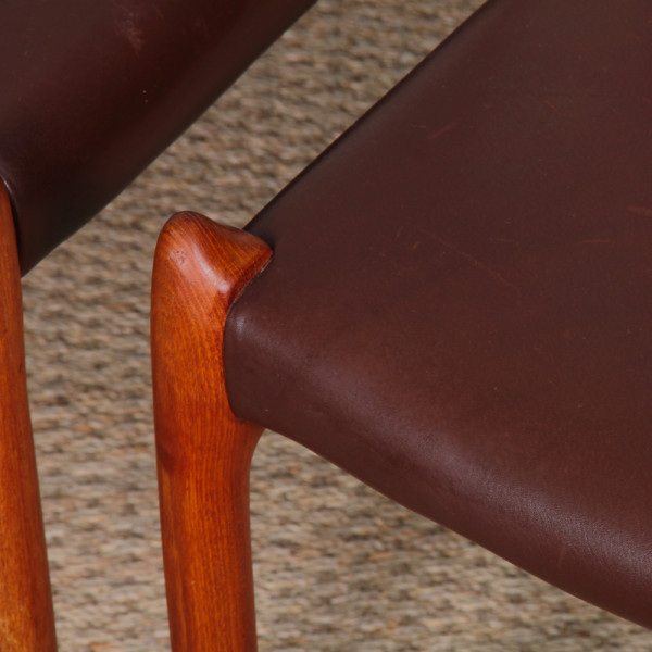 Set of 6 teak chairs by Niels Otto Moller, model 78, 1960 - Scandinavian design