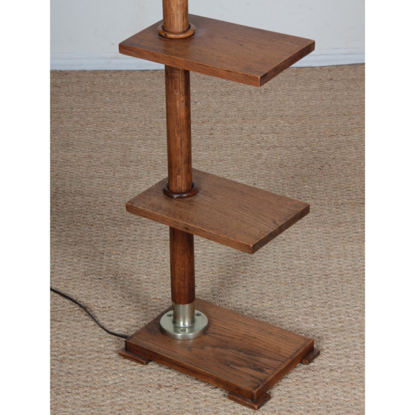 Oak floor lamp dating from the 1950s - 