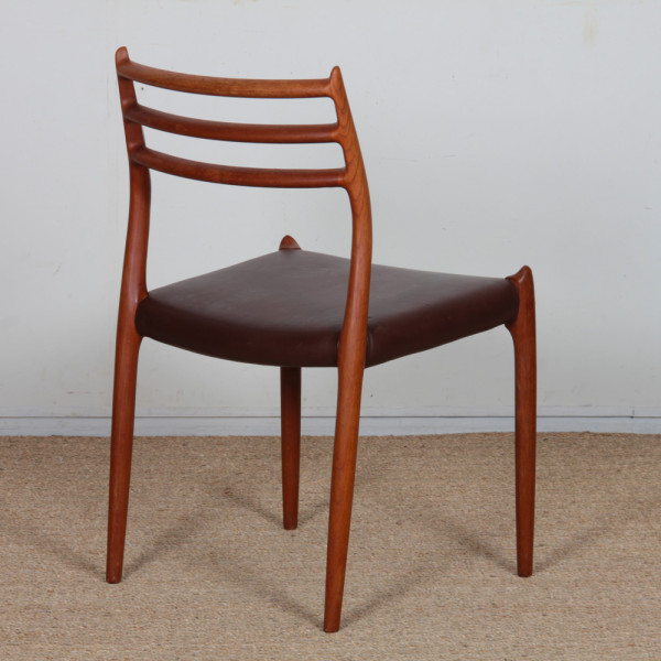 Suite de 6 chaises par Niels Otto Moller en teck modèle 78, 1960 - Design Scandinave