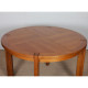 Table de repas ronde extensible en bois éditée par Monopoly, 1970 - 