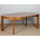 Table de repas ronde extensible en bois éditée par Monopoly, 1970 - 