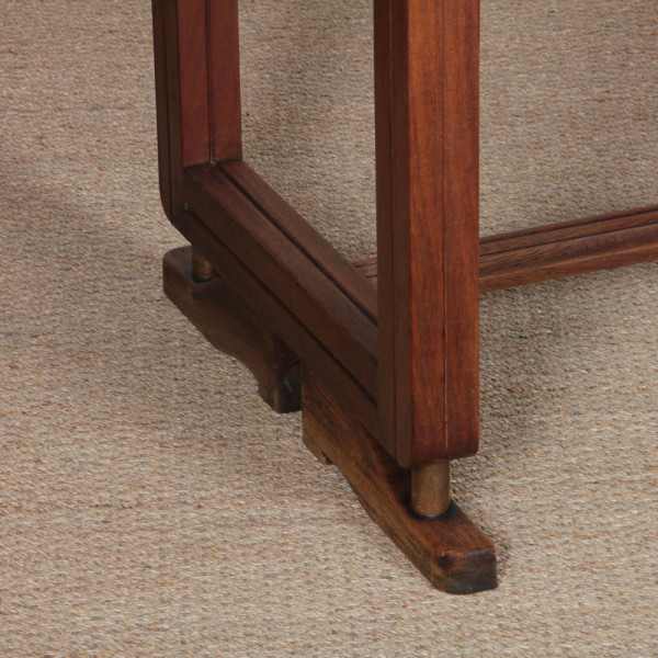 Wood and brass dining table, made in France, 1940 - 