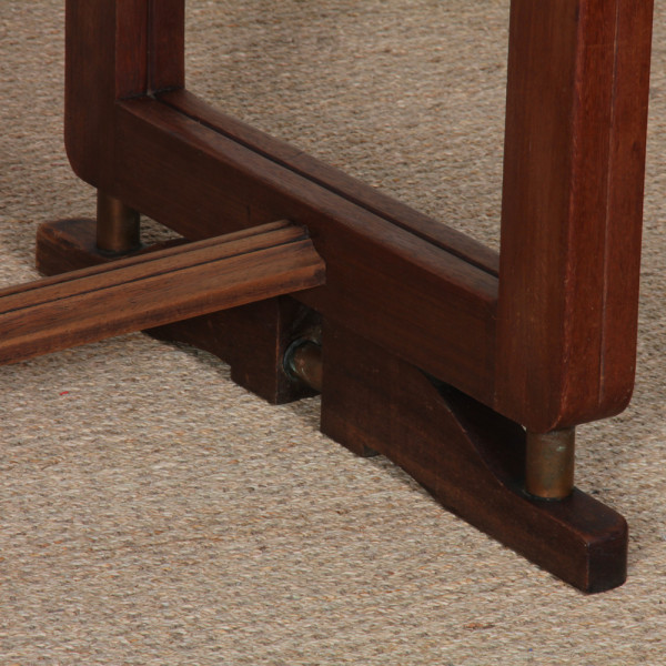 Wood and brass dining table, made in France, 1940 - 