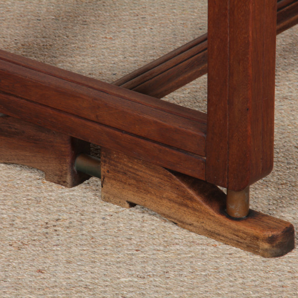 Wood and brass dining table, made in France, 1940 - 