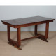 Wood and brass dining table, made in France, 1940 - 