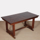 Wood and brass dining table, made in France, 1940 - 