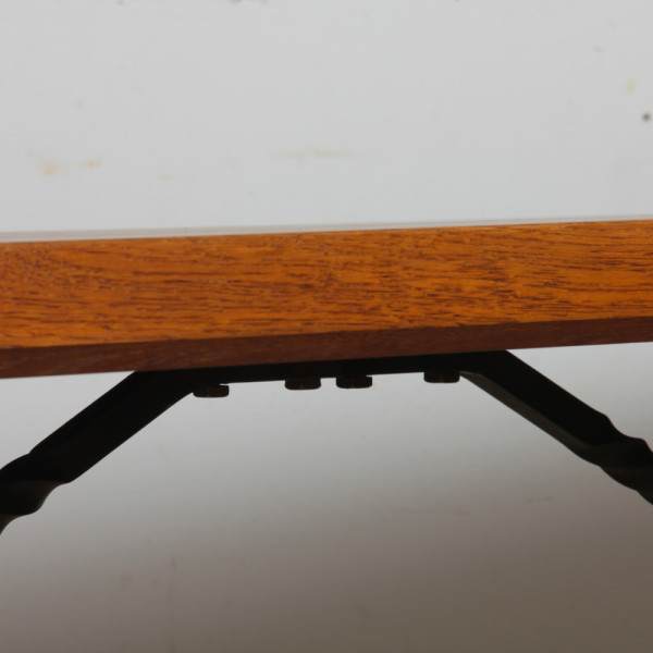 Table de repas en chêne massif, travail français, 1960 - 