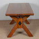 Solid oak dining table, made in France, 1960 - 