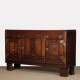Buffet en chêne et laiton dans le goût de Charles Dudouyt, 1940 - 