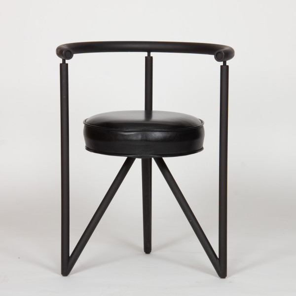 Chaise Miss Dorn en cuir par Philippe Starck pour Disform, 1982 - Design Français