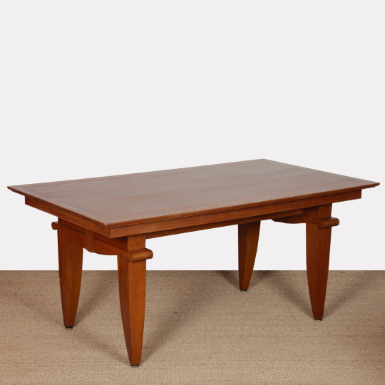 Table de repas en chêne, travail français des années 1940 - 