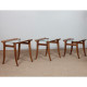 Suite de 3 tables gigognes en noyer par Maxime Old, circa 1940 - 