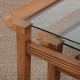 Suite de 3 tables gigognes en noyer par Maxime Old, circa 1940 - 