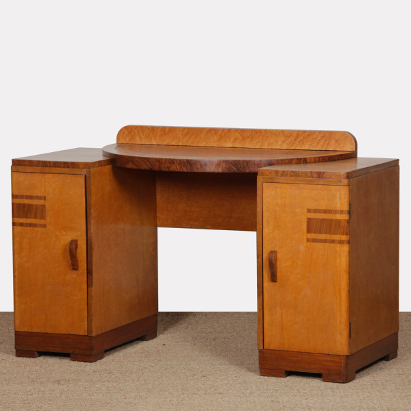 Coiffeuse/bureau en bois, travail anglais datant des années 1930 - 
