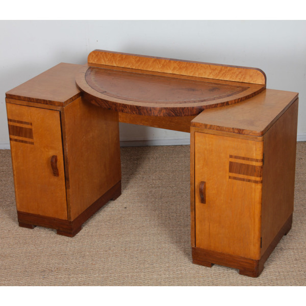 Coiffeuse/bureau en bois, travail anglais datant des années 1930 - 