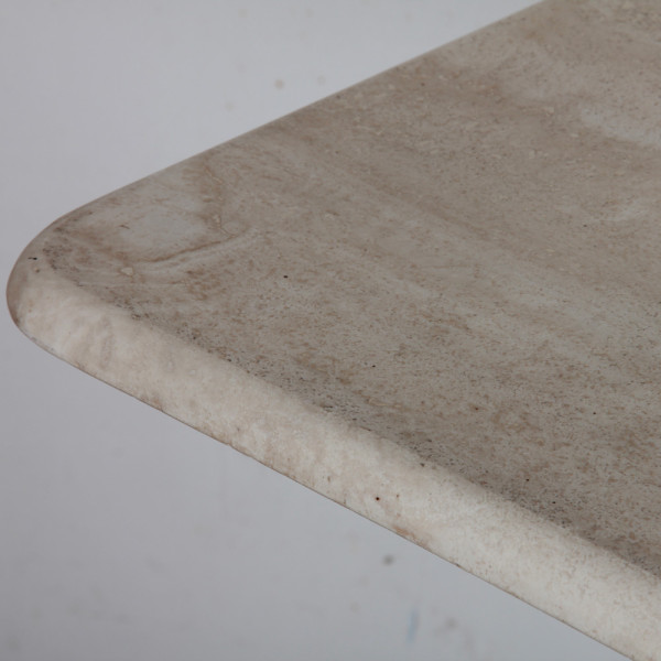 Travertine console table, French-made in the 1970s - 